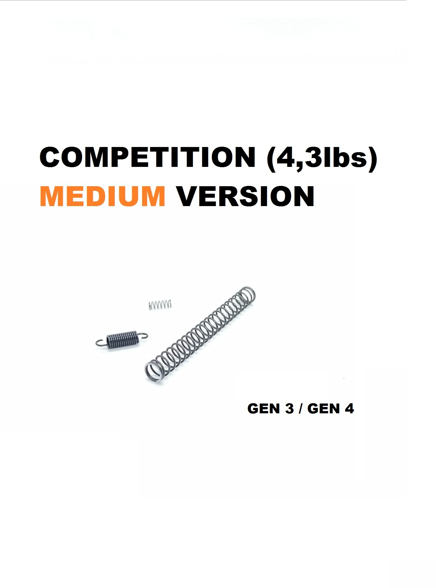 COMPETITION KIT SPRINGS for Glock Gen 1/2/3/4 - 5/6 Gen