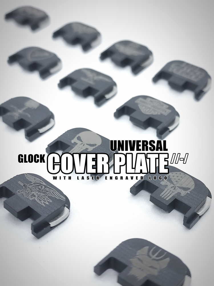Universal Glock Cover Plate with laser engraving