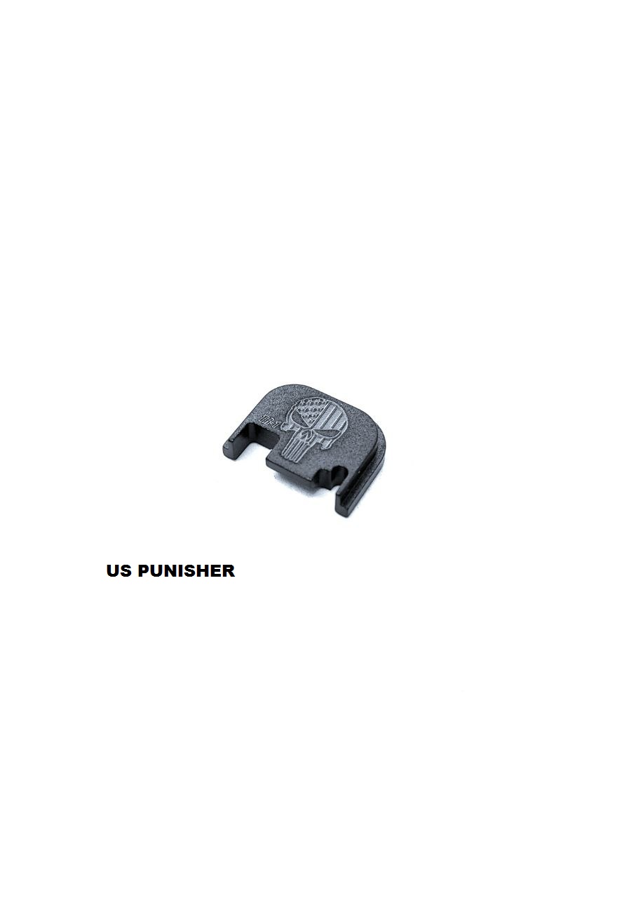 Cover Plate for glock GEN 3/4 and GEN 5 Aluminum rear plate + Marking lasercode: 1000079R
